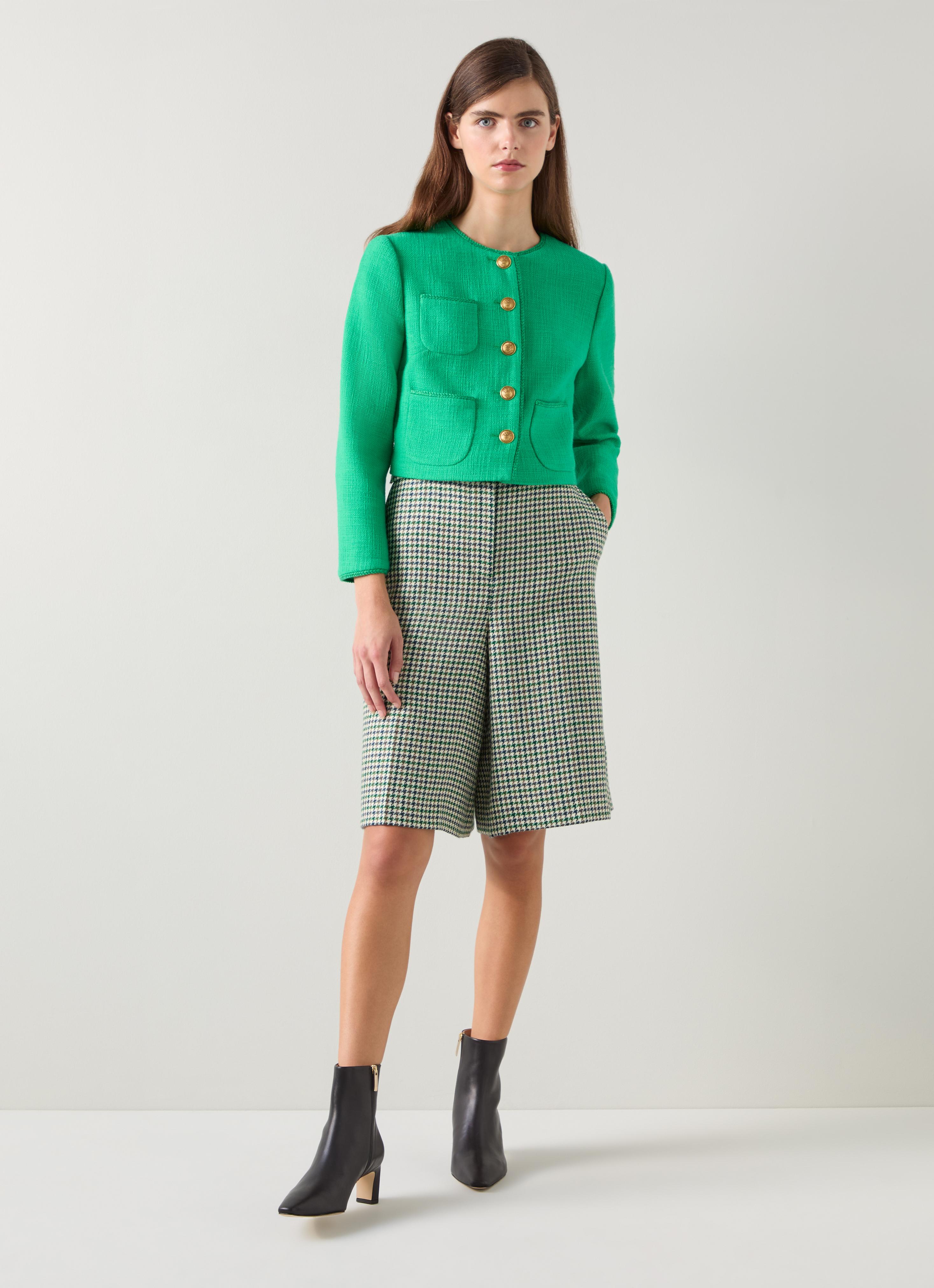 ■LKBennett■Alexa ブライトグリーン ツイード ジャケット Alexa Bright Green Tweed Jacket | Clothing | Sale